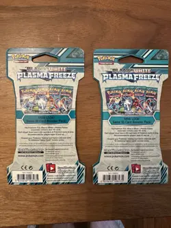2 Pokemon TCG Vintage Black & White Plasma Freeze Sleeved Booster Pack - Image 2