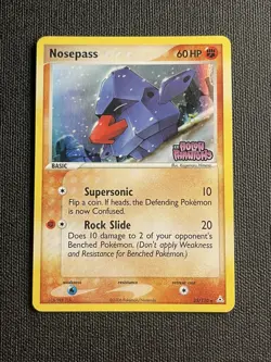 Nosepass 25/110 Holo Rare Pokemon EX Holon Phantoms [Stamped] NM - Image 1