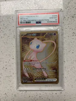 2023 POKEMON 151 ULTRA-PREM #205 MEW EX PSA 10 METAL - Image 1