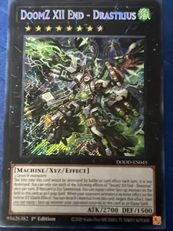 Yugioh DoomZ XII End - Drastrius DOOD-EN045 Secret Rare 1st Edition NM - Image 1