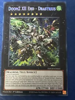 Yugioh DoomZ XII End - Drastrius DOOD-EN045 Secret Rare 1st Edition NM - Image 2
