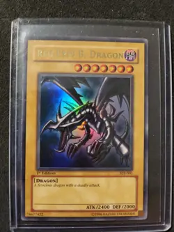 Yu-Gi-Oh! Red-Eyes B. Dragon SDJ-001 1st Edition Exactly as Seen - Image 1