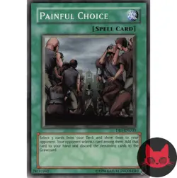 Yugioh Painful Choice DB1-EN033 Common NM - Image 1