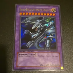 Konami Blue-Eyes Ultimate Dragon Secret Rare JMP-EN005 Shonen Jump Yu-Gi-Oh! TCG - Image 1