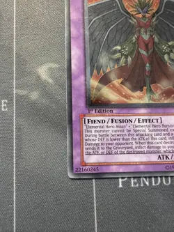 Evil Hero Inferno Wing GLAS-EN038 - Ultimate Rare - 1st Edition LP Yugioh - Image 5