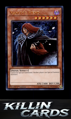 1st Edition Vanity's Fiend DUDE-EN034 Ultra Rare Duel Devastator YuGiOh Card NM - Image 1