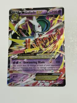 Pokemon M Gallade EX Mega Ultra Rare 220 HP 35/108 Roaring Skies Holo Card - Image 1