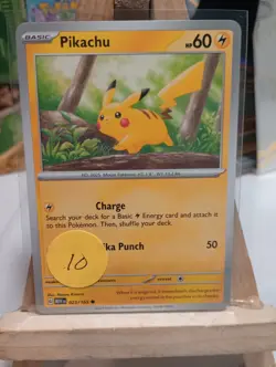 Pikachu 25/165 Common Pokemon TCG Pokemon 151 Scarlet & Violet Card - NM - Image 3