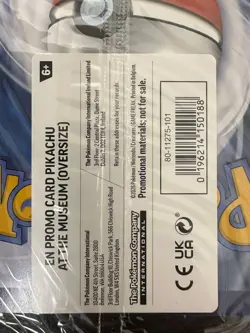 Pokemon TCG card National History Museum NHM Pikachu Jumbo Promo Sealed oversize - Image 3
