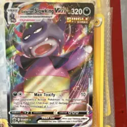 Pokemon Galarian Slowking VMAX Single Strike Holo Dynamax Card Lot - Image 1