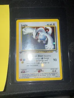 Pokemon Neo Genesis 1st Edition Lugia 9/111 Holo Rare Card NM Condition - Image 3