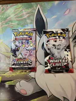 Pokemon Card Booster PACKS Prismatic Evolutions White Flare (2) Packs TCG 🔥 - Image 1