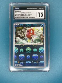 Magikarp (MasterBall Pattern) 129/165 Pokemon Card 151 Holo (Japanese) CGC 10 - Image 1