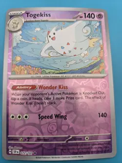 Pokemon Surging Sparks Togekiss Reverse Holo Rare Card 072/191 NM - Image 1