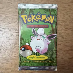 Pokemon TCG Jungle Sealed Booster Pack 11 Cards Wigglytuff French Wizards - Image 1