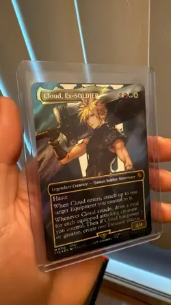 Cloud, Ex-SOLDIER (Borderless) (Surge Foil) Commander: Final Fantasy Foil - Image 1