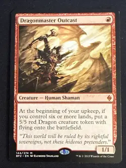 1x Dragonmaster Outcast (144) Battle for Zendikar LP MTG Magic the Gathering x1 - Image 1