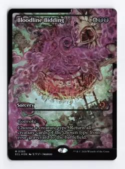 Bloodline Bidding (Showcase) 385 Foil Mythic MTG Lorwyn Eclipsed ECL PACK FRESH - Image 1
