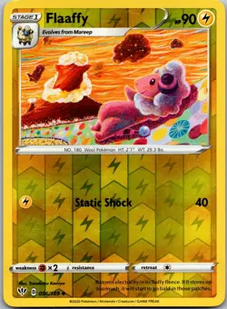 Flaaffy 056/189 - SWSH03: Darkness Ablaze Pokemon Uncommon LP Reverse Holo - Image 1