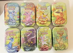 Pokemon Prismatic Evolutions Mini Tins Sealed Lot Of 8 FULL ART SET NEW - Image 1
