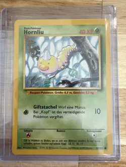 Pokemon Hornliu Base Set 69/102 German Weedle Common 40 HP Wizards 1999 - Image 1