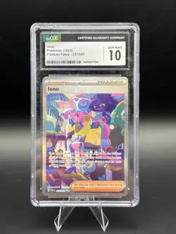 Iono 237/091 Special Illustration Rare - Pokemon Paldean Fates CGC 10 Gem Mint - Image 1
