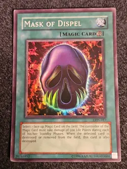 | Yugioh Mask of Dispel LON-017 Super Rare Labyrinth Of Nightmare MP 🔥 | - Image 1
