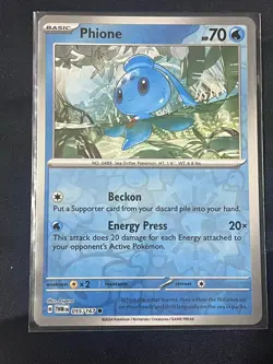 Phione 055/167 Reverse Holo Scarlet & Violet: Twilight Masquerade Pokemon NM - Image 1