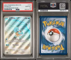 2023 POKEMON MEW EN-151 ILLUSTRATION RARE #170 SQUIRTLE PSA 10 - Image 2