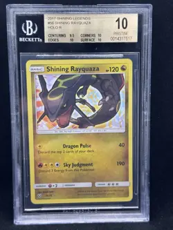 2017 Pokemon Shining Rayquaza Shining Legends Holo Ultra Rare #56 BGS 10 - Image 1