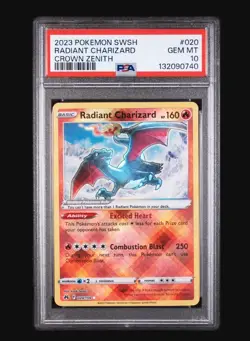 2023 Pokemon SWSH Crown Zenith Radiant Charizard #020 PSA 10 - Image 1