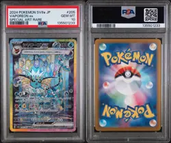 PSA 10 Vaporeon ex Special Art Rare Japanese Terastal Festival 205/187 Pokemon - Image 3
