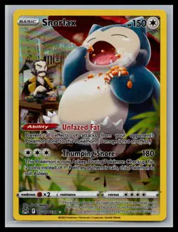 Snorlax Ultra Rare SWSH11: Lost Origin Trainer Gallery TG10/TG30 NM Pokemon - Image 1