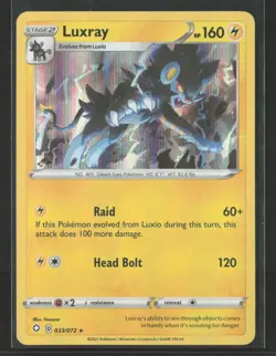 Luxray #033/072 Shining Fates Holo Rare Pokemon TCG - Image 1