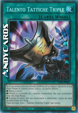 TALENTO TATTICHE TRIPLE • Rara Collector Prismatica • RA01 IT063 • 1Ed • Yugioh! - Image 1
