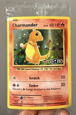 Pokemon Charmander Toys R Us XY Evolutions Holo 2016 #9/108 Factory Sealed - Image 2