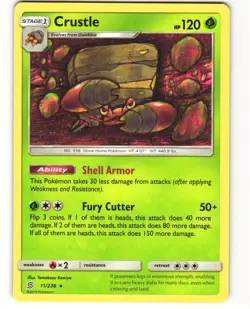 Crustle Rare Pokemon TCG Unified Minds 11/236 LP - Image 1