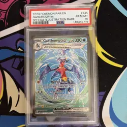 PSA 10 Garchomp ex 245/182 Pokemon Paradox Rift Special Illustration Rare GEM MT - Image 1