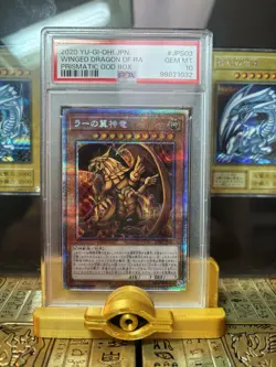 PSA 10 SET Slifer Obelisk Winged Dragon Of Ra Prismatic God Box 2020 Japan - Image 4