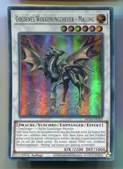 Yu-Gi-Oh! Goldenes Wolkenungeheuer Malong Ultra Rare MP24-DE203 - Image 1