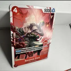 One piece card, Roronoa Zoro ST21-015 SR, RED STRAW HAT Logo 16, Yosuke Adachi - Image 3