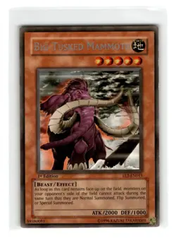 Yu-Gi-Oh! Big Tusked Mammoth Rare FET-EN015 Moderately Played 1st Edition - Image 1