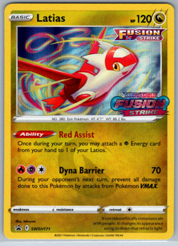 Pokemon Latias Holo Fusion Strike Prerelease Black Star Promo SWSH171 - Image 3
