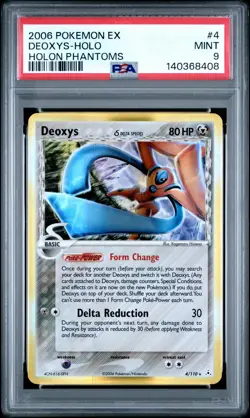 2006 POKEMON EX HOLON PHANTOMS #4 DEOXYS-HOLO PSA 9 - Image 1