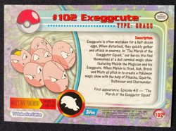 TOPPS Pokemon #102 Exeggcute LP - Image 2
