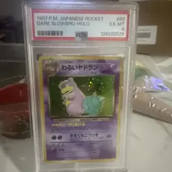 Dark Slowbro Holo PSA 6 #80 1997 Japanese Pokemon Swirly 💫 - Image 1