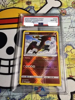 2023 POKEMON SWSH CROWN ZENITH #020 RADIANT CHARIZARD PSA 10 GEM MT - Image 1