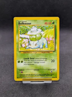 Bulbasaur Base Set 44/102 Common Pokemon WOTC Played - Image 1
