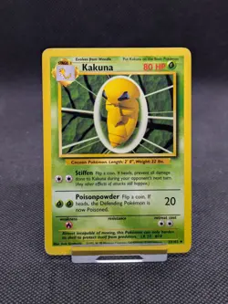 Kakuna Base Set 33/102 Uncommon Pokemon WOTC LP/Played - Image 1