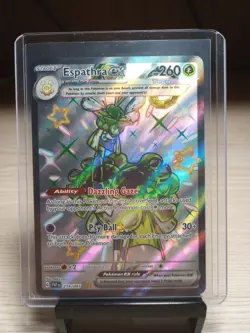 Pokemon Paldean Fates Espathra EX Full Art Shiny 214/091 - M/NM - Image 1